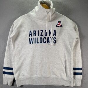 Arizona Wildcats Cowl‎ Neck Hoodie Sweatshirt Womens Medium Gray College NCAA